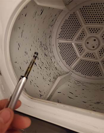 how to get ink out of dryer